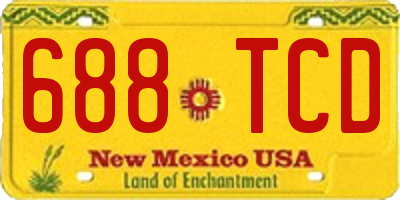 NM license plate 688TCD