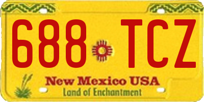 NM license plate 688TCZ