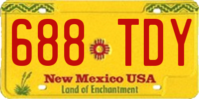 NM license plate 688TDY