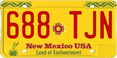 NM license plate 688TJN