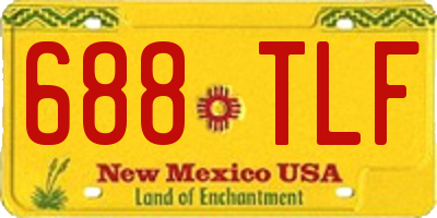 NM license plate 688TLF