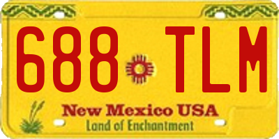 NM license plate 688TLM