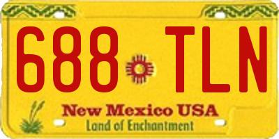 NM license plate 688TLN