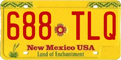 NM license plate 688TLQ