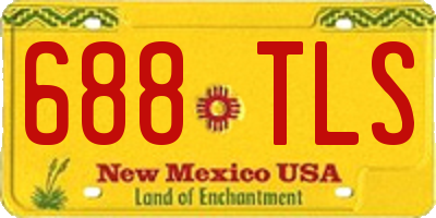 NM license plate 688TLS