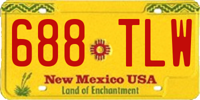 NM license plate 688TLW