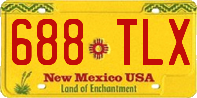 NM license plate 688TLX