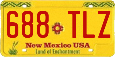 NM license plate 688TLZ