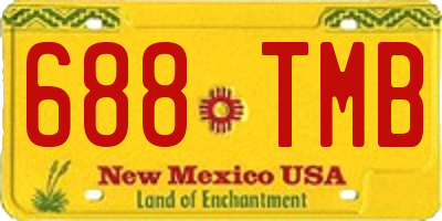 NM license plate 688TMB
