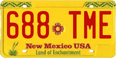 NM license plate 688TME