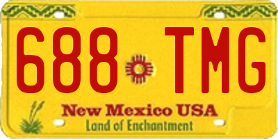 NM license plate 688TMG