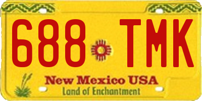 NM license plate 688TMK
