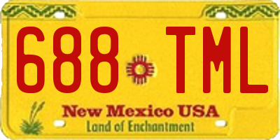 NM license plate 688TML