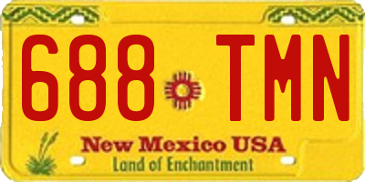 NM license plate 688TMN