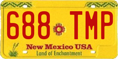 NM license plate 688TMP