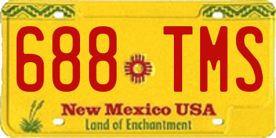 NM license plate 688TMS