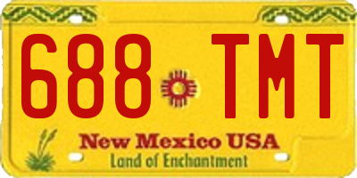 NM license plate 688TMT