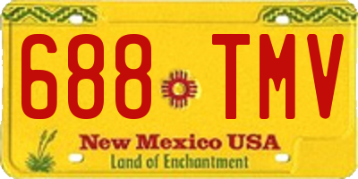 NM license plate 688TMV