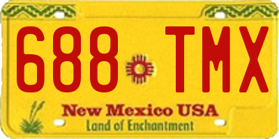 NM license plate 688TMX