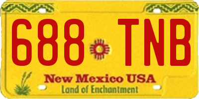 NM license plate 688TNB