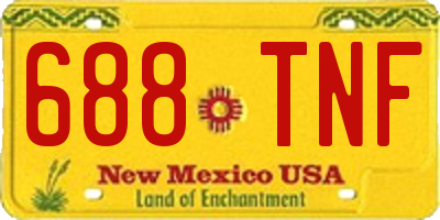 NM license plate 688TNF