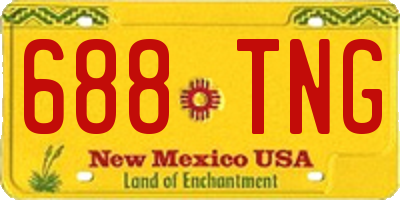 NM license plate 688TNG