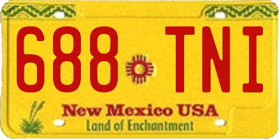 NM license plate 688TNI