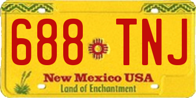 NM license plate 688TNJ