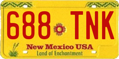 NM license plate 688TNK