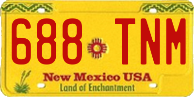NM license plate 688TNM