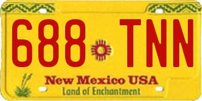 NM license plate 688TNN