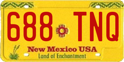 NM license plate 688TNQ