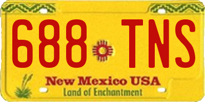 NM license plate 688TNS