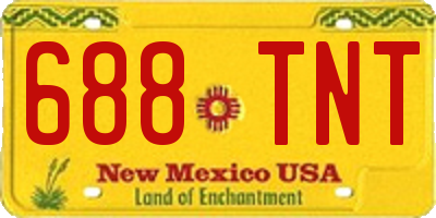 NM license plate 688TNT