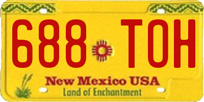 NM license plate 688TOH