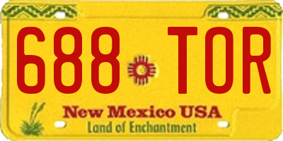 NM license plate 688TOR