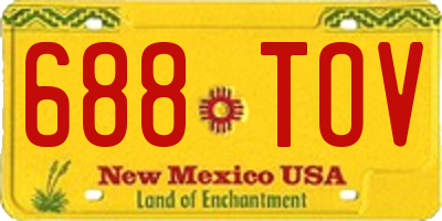NM license plate 688TOV