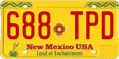 NM license plate 688TPD