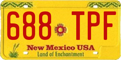 NM license plate 688TPF
