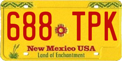 NM license plate 688TPK