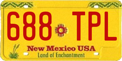 NM license plate 688TPL