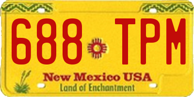 NM license plate 688TPM