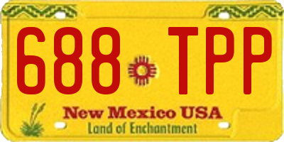 NM license plate 688TPP