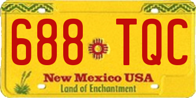 NM license plate 688TQC