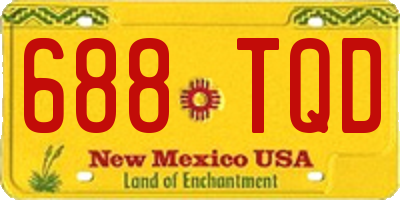 NM license plate 688TQD