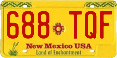NM license plate 688TQF