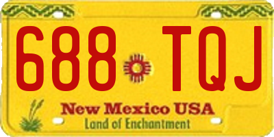 NM license plate 688TQJ