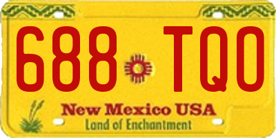 NM license plate 688TQO