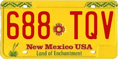 NM license plate 688TQV
