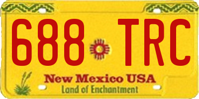 NM license plate 688TRC